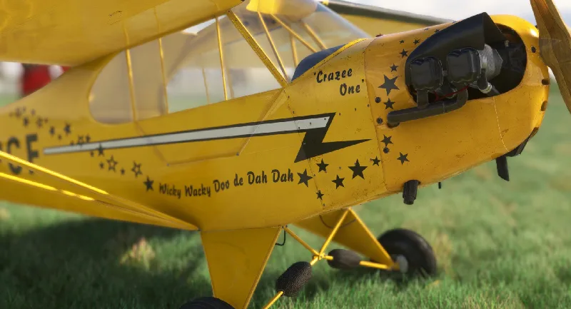 Piper J-3 Cub G-BPCF "Crazee One" for Microsoft Flight Simulator 2024